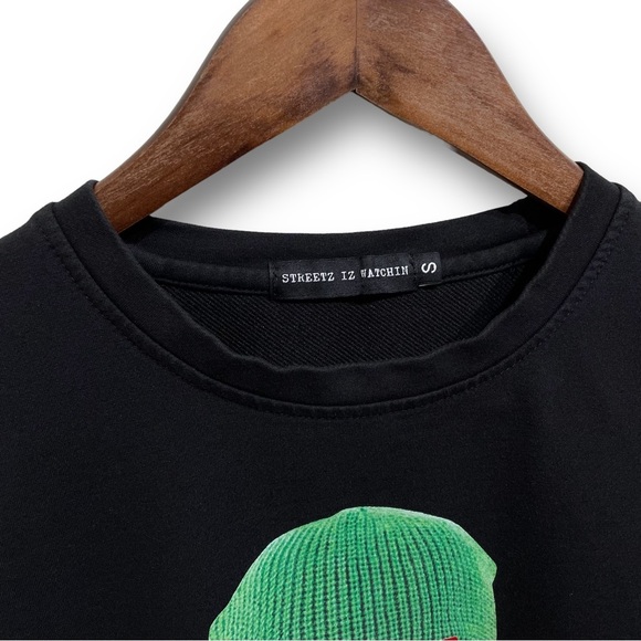 STREETZ IZ WATCHIN No Face No Case Ski Mask T Shirt‎ Black Small 19 x 25 - Picture 4 of 5